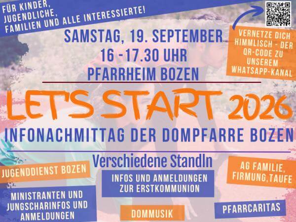 Let's start Infonachmittag Dompfarre Bozen Jugenddienst Bozen